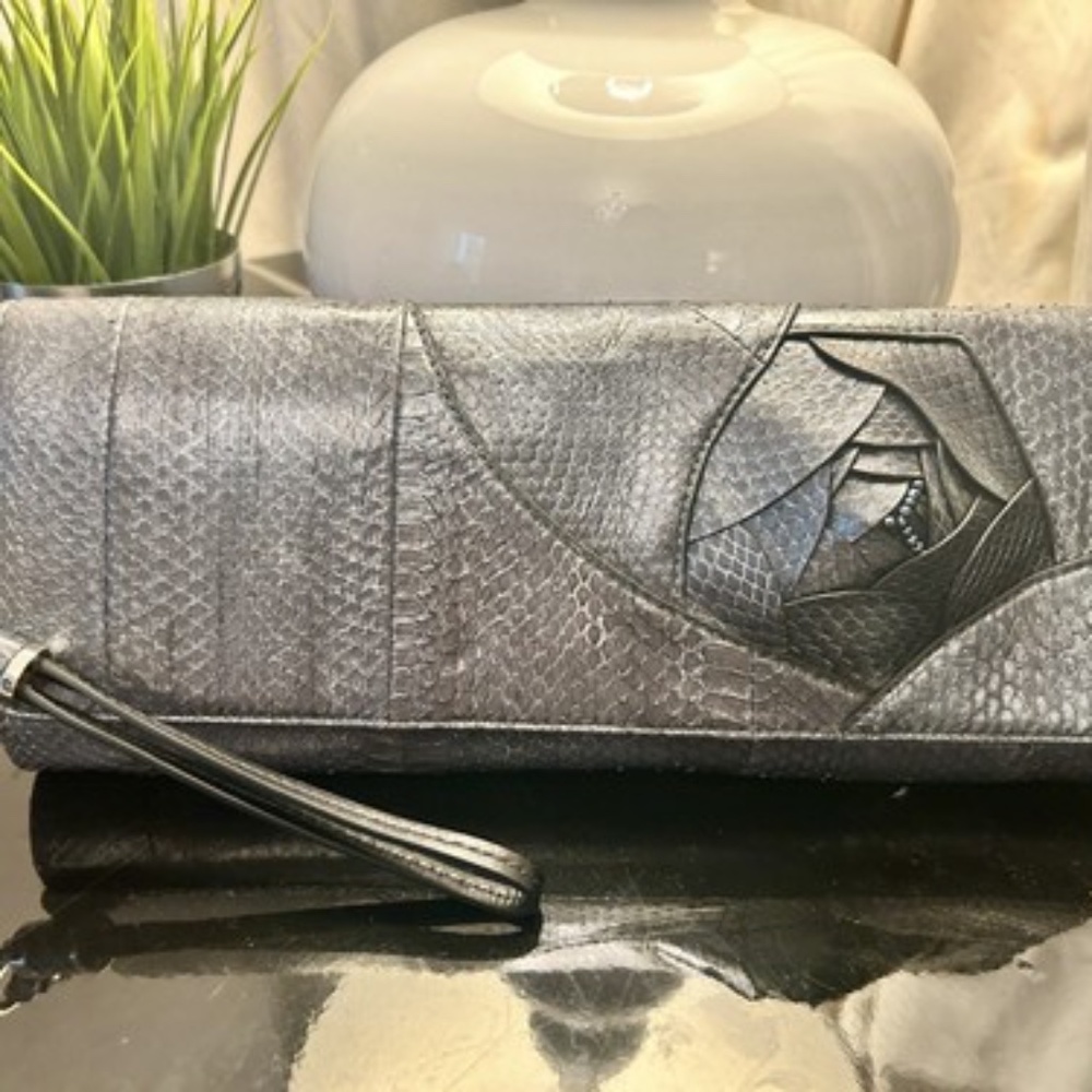 Cocomojo Handbag Python Leather Designer Snake Sk… - image 1